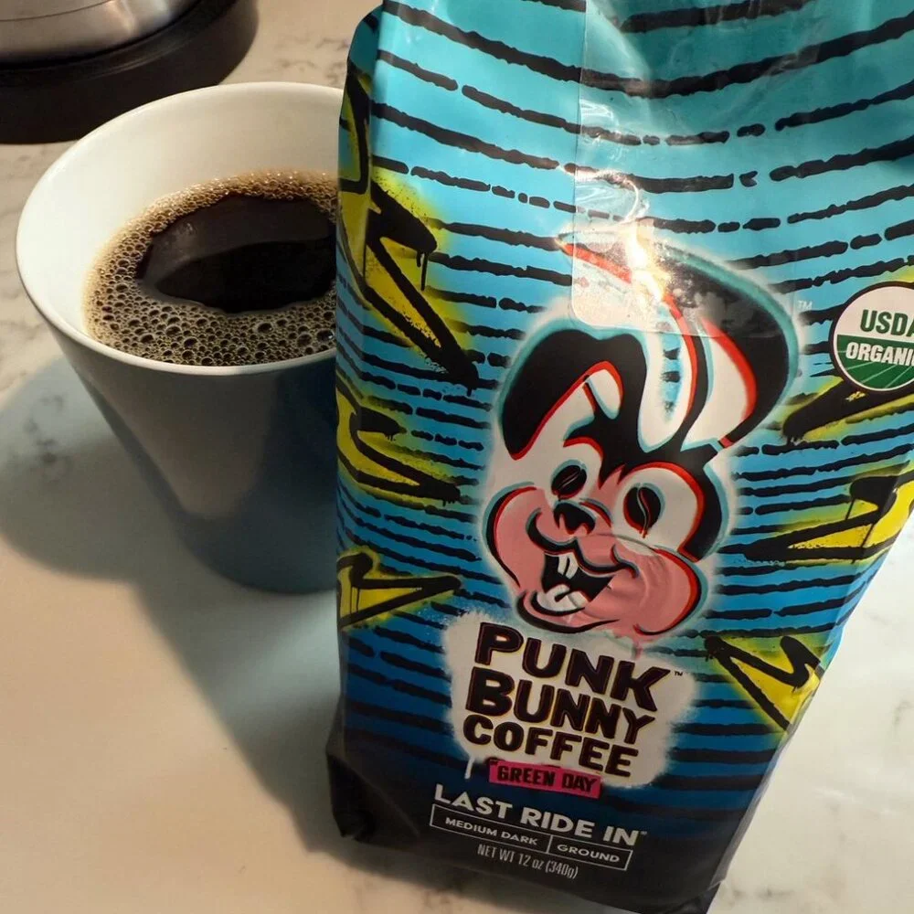 Green Day's Punk Bunny Coffee Organic Fair‎ Trade Last Ride In & Soundcheck